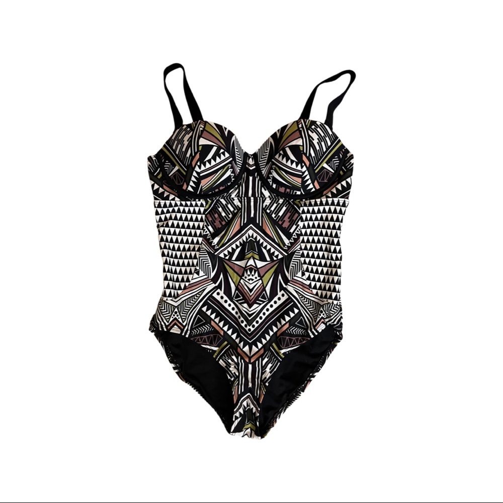 Tribal one piece bathing suit